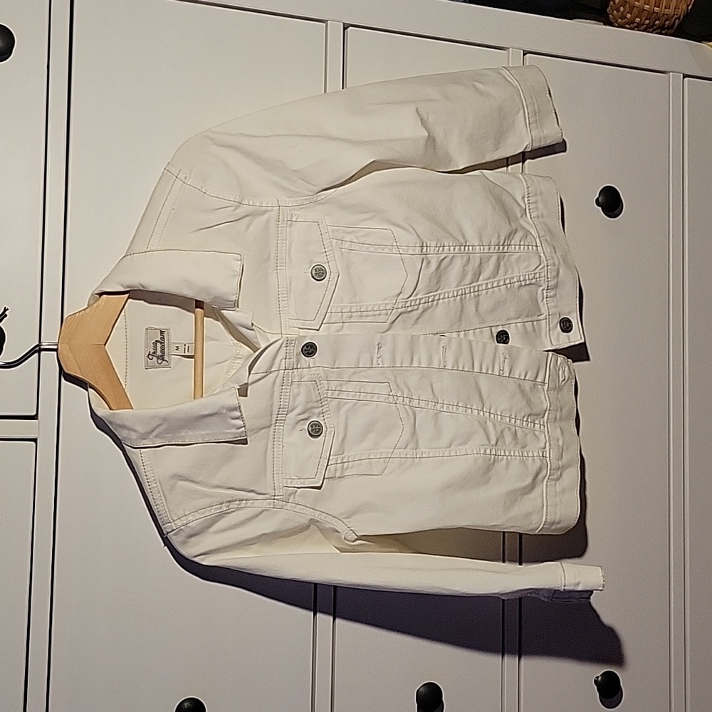 White jean jacket